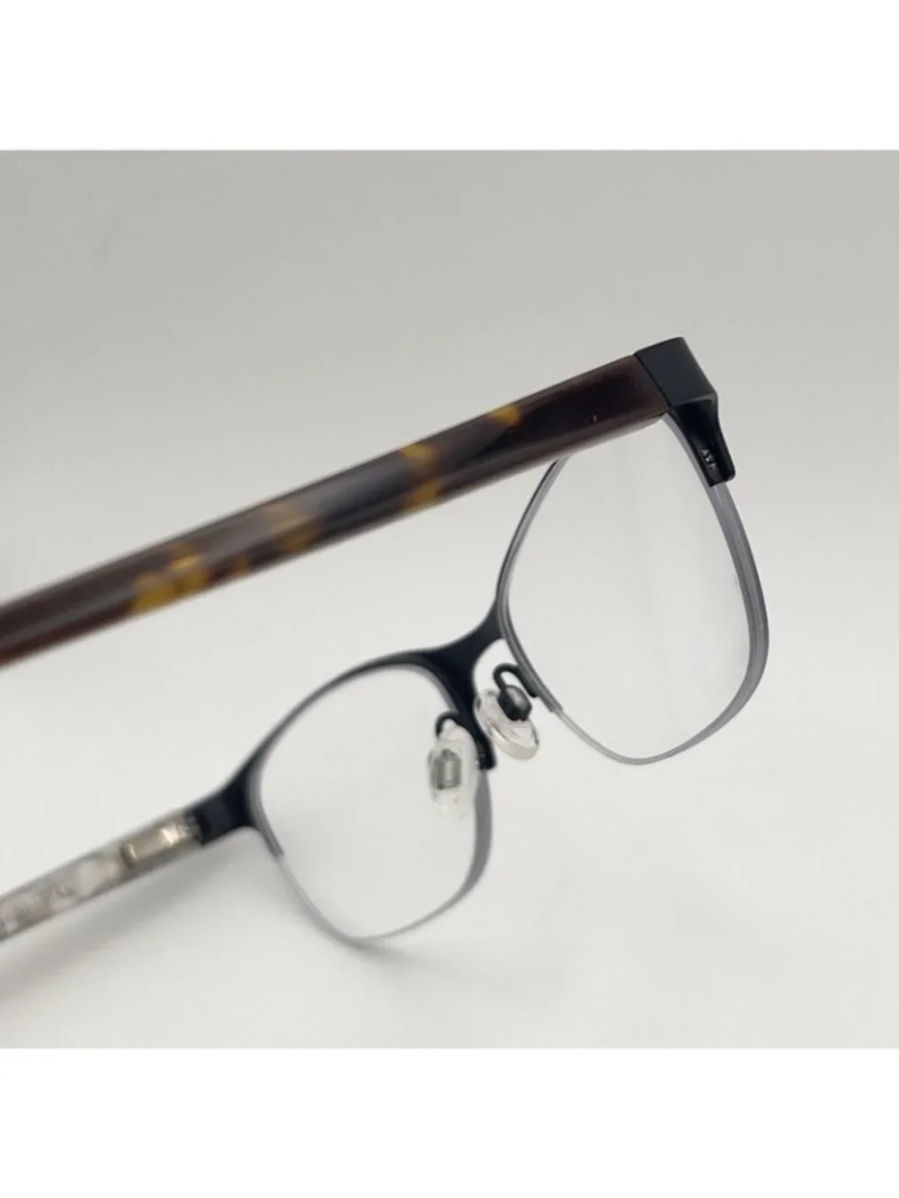 Kirkland Signature Pepper Eyeglass Frames Semi Rimless Cat Eye Black 52-18-135